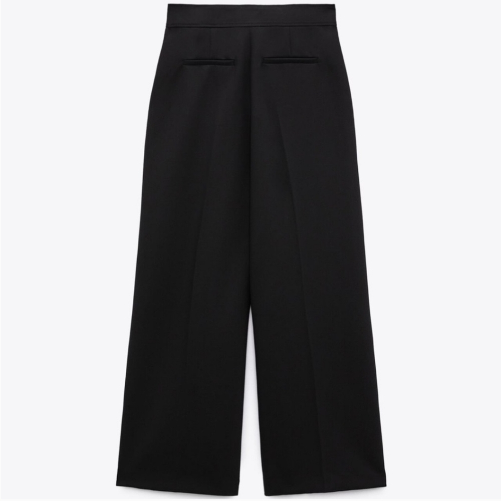 Zara Black Wide Leg Pants Jumpsuits - Picture 5 of 9